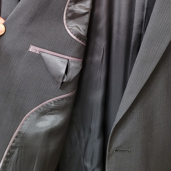 Marc Anthony Slim-Fit Shadow-Striped Wool jacket - Picture 12 of 14